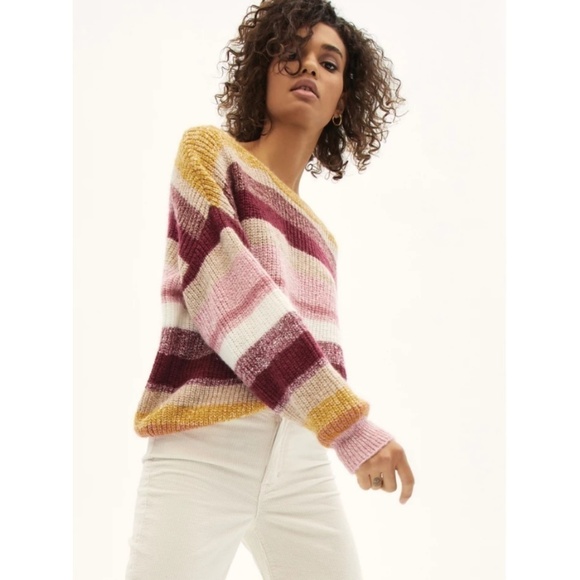 💕SANCTUARY💕 Cozy Striped Multi-Color Sweater - Picture 1 of 8
